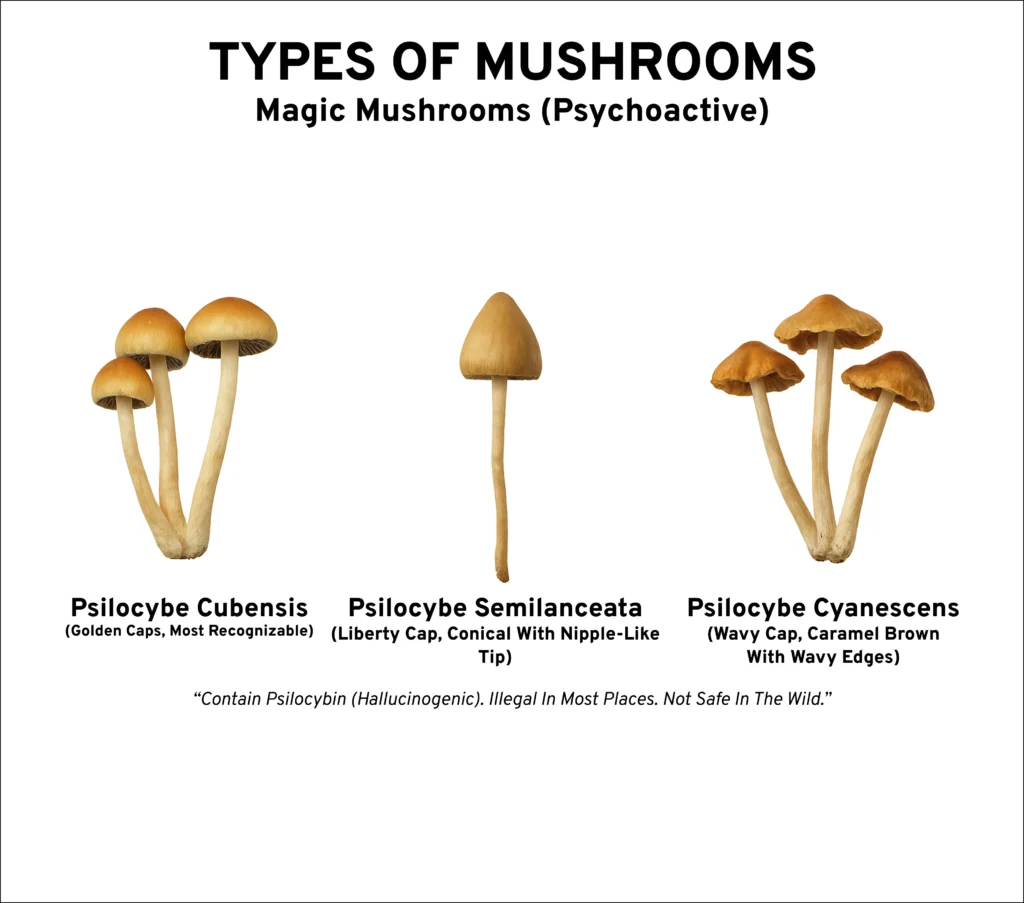 types of mushrooms